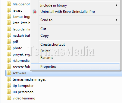 Menyembunyikan file atau folder di Windows