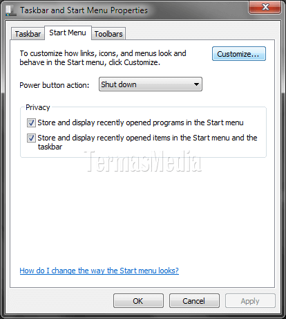 Mencegah penyorotan program baru di start menu Windows