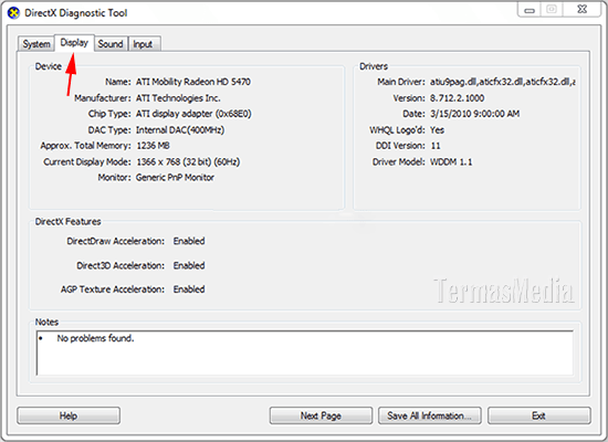 Mengetahui kartu grafis (graphics card) yang terpasang di komputer