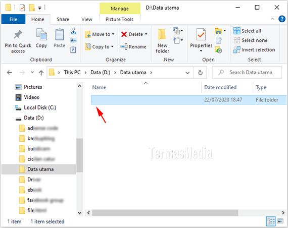 Membuat folder baru yang tidak terlihat atau tersembunyi di Windows 10