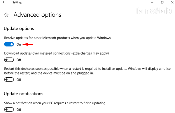 Cara memperbarui (update) produk Microsoft lain melalui Windows Update