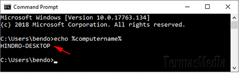 Cara menemukan atau mengetahui nama komputer windows melalui command line