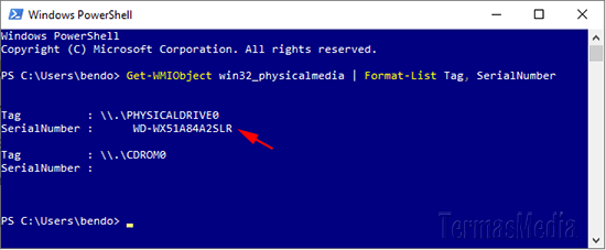 Cara menemukan atau mengetahui nomor seri (serial number) hard disk di Windows
