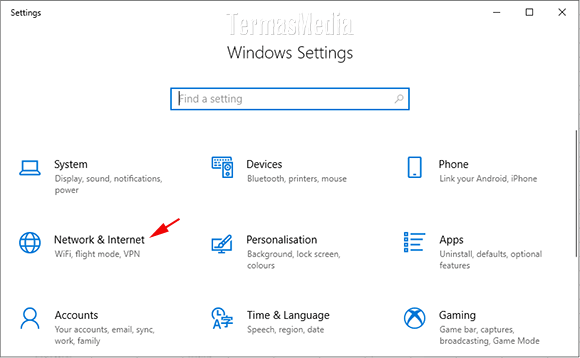 Mengaktifkan menonaktifkan fitur flight airplane mode di Windows 10