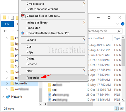 Mengetahui jumlah file dan folder di folder penyimpanan di Windows