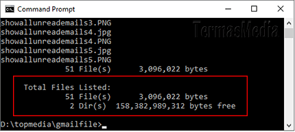 Mengetahui jumlah file dan folder di folder penyimpanan di Windows