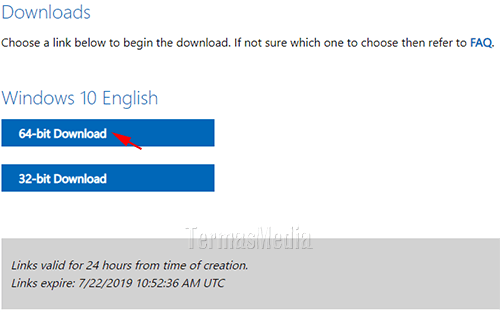 Mengunduh Download ISO Windows 10 tanpa tool media creation