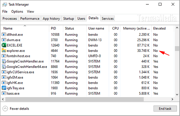 Membuka menjalankan File Explorer dengan hak akses admin penuh mode administrator run as administrator