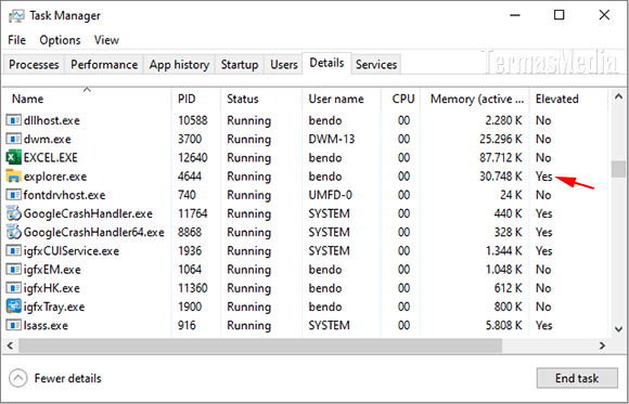 Membuka menjalankan File Explorer dengan hak akses admin penuh mode administrator run as administrator