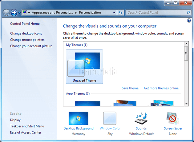 Menonaktifkan efek transparansi di Windows