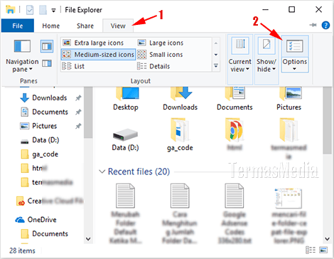 Cara mengubah folder default di File Explorer Windows 10