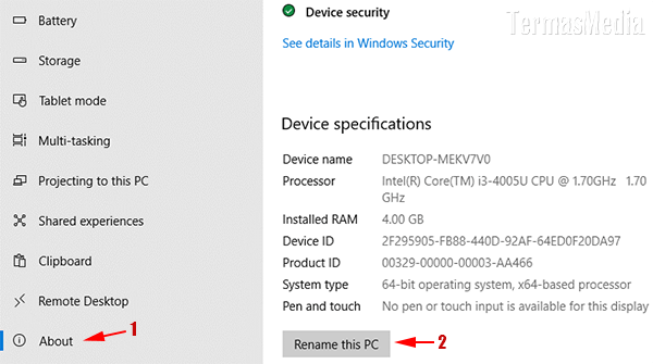 Cara merubah atau mengganti nama komputer (computer name) di Microsoft Windows