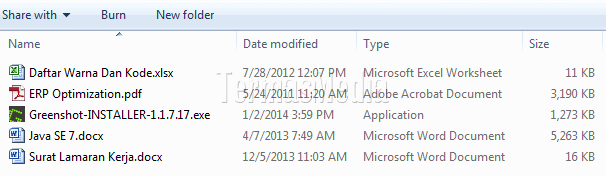 Cara menampilkan ekstensi file di Windows