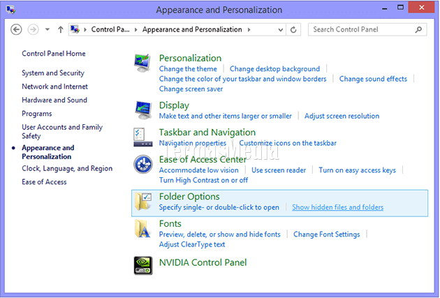 Menampilkan file dan folder tersembunyi Windows