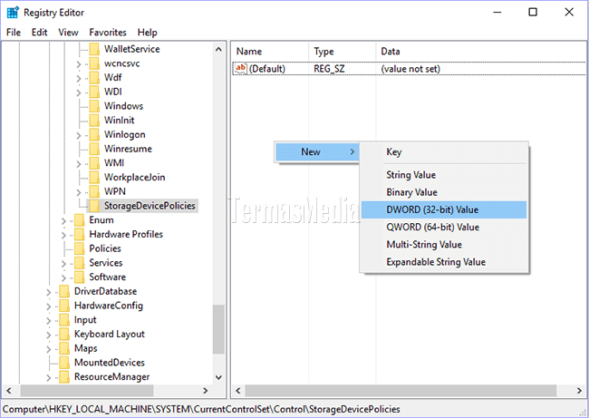 Mengaktifkan proteksi menyalin atau menulis ke USB flash drive