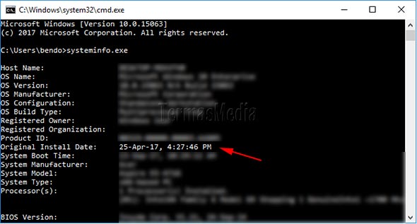 Mengetahui kapan Windows diinstal di komputer