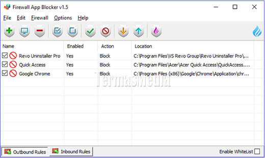 Firewall App Blocker, aplikasi portabel pemblokir aplikasi