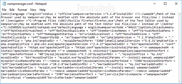 Merubah Editor Teks Default Di WampServer