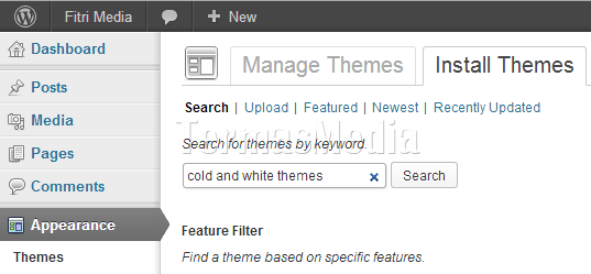 Memasang (install) dan mengaktifkan tema (theme) Wordpress