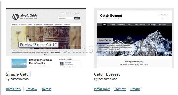 Memasang (install) dan mengaktifkan tema (theme) Wordpress